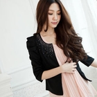 Tokyo Fashion - Pleated-Sleeve Studded Jacket