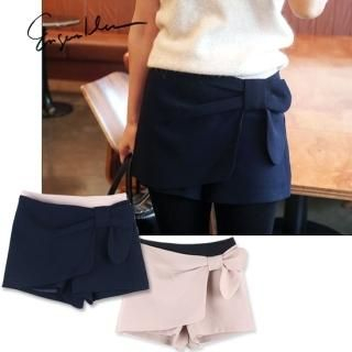 Bow-Accent Wrap Shorts Bow-Accent Wrap Shorts