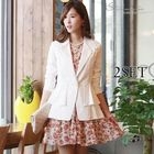 Stylementor - Set: Peplum Blazer + Floral Print Sleeveless Dress