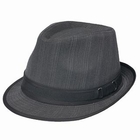GRACE - Belted Pinstripe Fedora Hat (Extra Large Size)