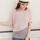 CatWorld - Set: Asymmetric-Hem Knit Top + Halter Top