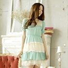Tokyo Fashion - Lace-Panel Tiered Dress