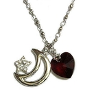 6thJune - Starry Moon January Birthstone Necklace - Garnet