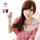 Maymaylu Dreams - Lace-Panel Short-Sleeve Tee