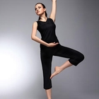 Moonbasa - Yoga Suit Set: Tank Top + Cropped Sweatpants