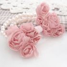 Fit-to-Kill - Pearl chiffon bow bracelet -pink