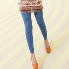 CatWorld - Elastic-Waist Shirred Skinny Pants