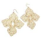 Briolette - Faux-Gold Petal Hoop Earrings