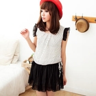 ZOO - Dotted Panel Chiffon Dress
