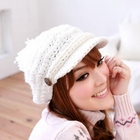 Tokyo Fashion - Pompom-Accent Knit Casquette