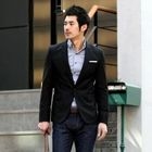 VINTAGE BROTHERS - Handkerchief-Accent Single-Breasted Blazer