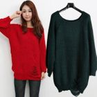 Bluemint - Raglan-Sleeve Distressed Knit Sweater