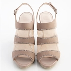 Moonbasa - Mesh-Panel Slingback Sandals