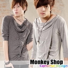 Monkey Shop - 3/4-Sleeve Drape Neck Top