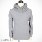 CUBICO - Knit Top with Cable-Knit Hood