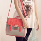PG Beauty - Color-Block Buckled Flap Satchel