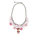 Atelier - Pink Heart Necklace with Lace MCC Girl Monchhichi