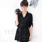 59 Seconds - 3/4-Sleeve Drawstring Dress Shirt
