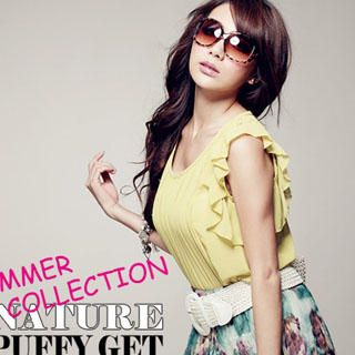 Ruffled Chiffon Top