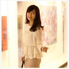 ODDmully - Elasticized Band Chiffon Top