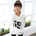 59 Seconds - '59' Print Fleece-Hood Pullover