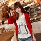 CLICK - Dual-Pocket V-Neck Cardigan