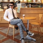 VINTAGE BROTHERS - Plaid Wool Blend Pants