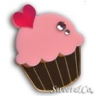 Sweet & Co. - Mini Pink Cupcake Crystal Gold Ring (M)