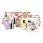 Clinique - Travel Set: MU Remover 50ml + DDML 30ml + Mascara + Eye Shadow Duo + Lip Gloss #18 + 2 Bags