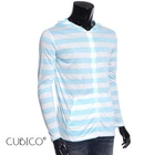 CUBICO - Striped Zip Hoodie 