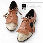BAIMM - Fringed Cutout-Side Oxford Flats