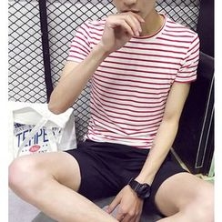 風森 - 條紋短袖T恤 風森 - 條紋短袖T恤