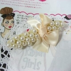 Angelove - Faux-Pearl with Bow Barrette