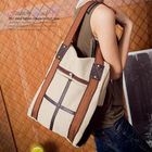 Fashion Lady - Canvas Studded Shoulder Bag