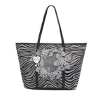 Vemo - Lace-Trim Zebra-Print Shoulder Bag