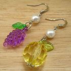 Fit-to-Kill - Colorful Lemon and grape with Pearl Earrings