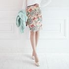 TISVIN - Floral Print Pencil Skirt