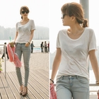 45SEVEN - Scoop-Neck T-Shirt