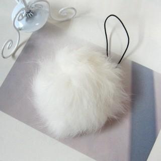 Pompom-Accent Key Chain