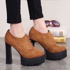 Forkix Boots - 厚底粗跟系带鞋 Forkix Boots - 厚底粗跟系带鞋