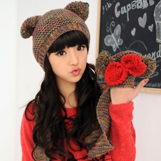 Ear-Accent Hooded Scarf Ear-Accent Hooded Scarf