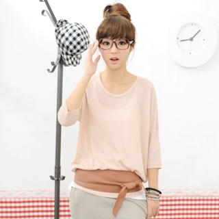 Contrast Panel Knit Top Contrast Panel Knit Top