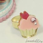 Sweet & Co. - Mini Pink Cupcake Crystal Gold Ring