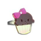 Sweet & Co. - Miss Cupcake Chocolate Crystal Gold Ring (S)