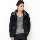 BLACK ASUKA - Hooded Toggle Jacket