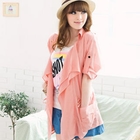 Tokyo Fashion - Tab-Sleeve Drawstring-Waist Cardigan