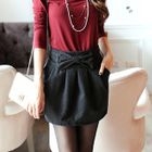 Tokyo Fashion - Bow-Accent Pleated Skirt