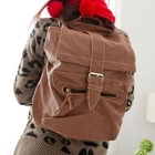 Fashion Lady - Faux-Leather Belted Backpack