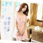 Tokyo Fashion - Ruffle-Neckline Chiffon Dress