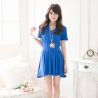 eFashion - Gathered-Waist Hooded Dress